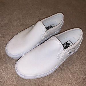White slip on vans